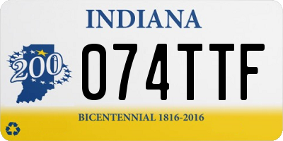 IN license plate 074TTF
