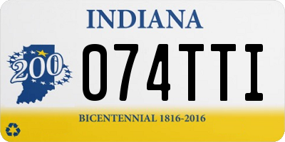 IN license plate 074TTI