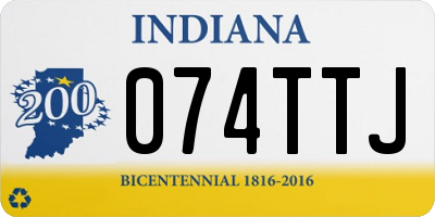 IN license plate 074TTJ