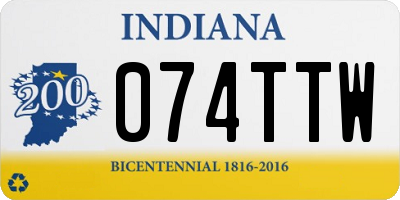 IN license plate 074TTW