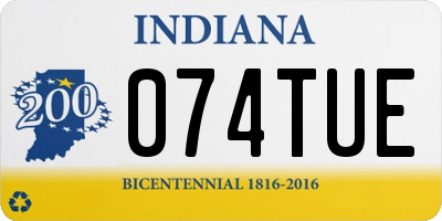 IN license plate 074TUE