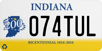 IN license plate 074TUL