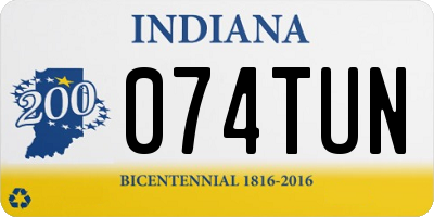 IN license plate 074TUN