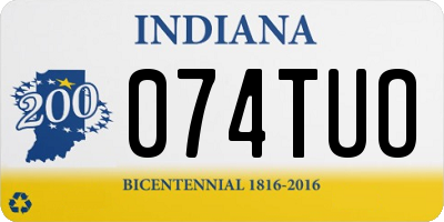 IN license plate 074TUO