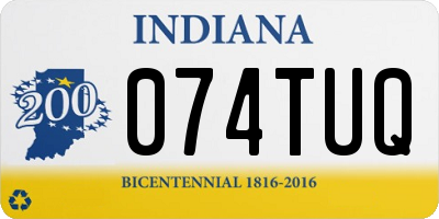 IN license plate 074TUQ