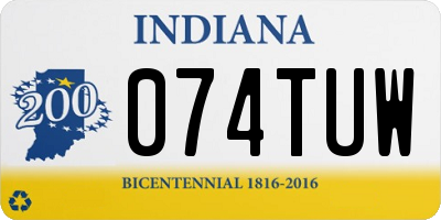 IN license plate 074TUW