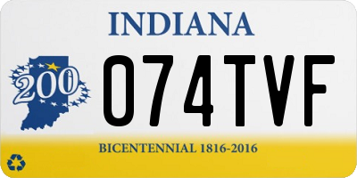 IN license plate 074TVF