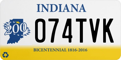 IN license plate 074TVK