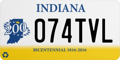 IN license plate 074TVL