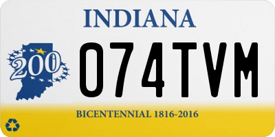 IN license plate 074TVM