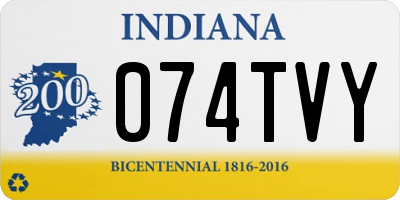 IN license plate 074TVY