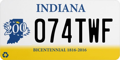 IN license plate 074TWF