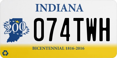 IN license plate 074TWH