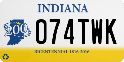 IN license plate 074TWK
