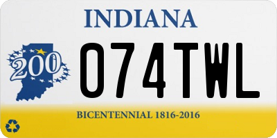 IN license plate 074TWL