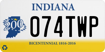 IN license plate 074TWP