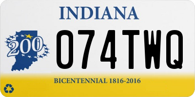 IN license plate 074TWQ