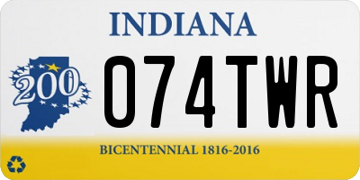 IN license plate 074TWR