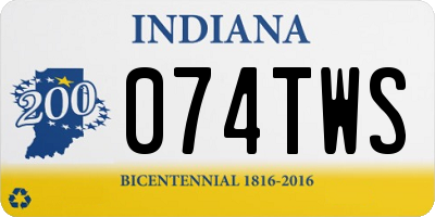 IN license plate 074TWS