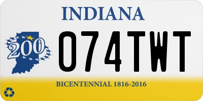 IN license plate 074TWT