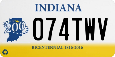 IN license plate 074TWV