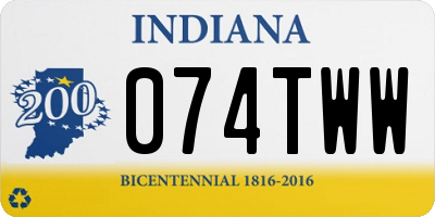 IN license plate 074TWW