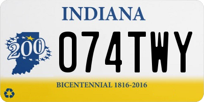 IN license plate 074TWY