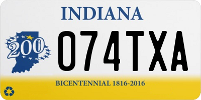 IN license plate 074TXA
