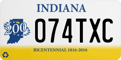 IN license plate 074TXC