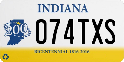 IN license plate 074TXS