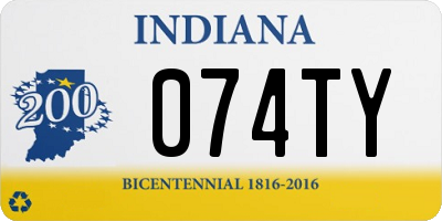 IN license plate 074TY