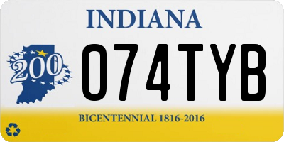 IN license plate 074TYB