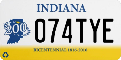 IN license plate 074TYE