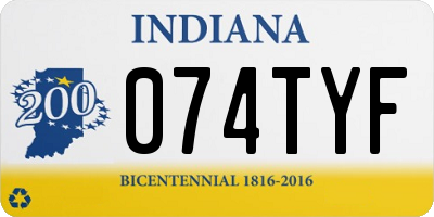 IN license plate 074TYF