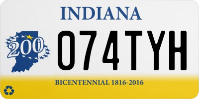 IN license plate 074TYH