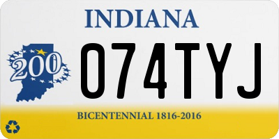 IN license plate 074TYJ