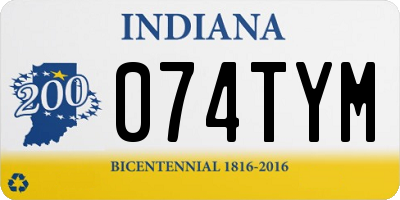 IN license plate 074TYM