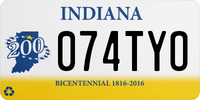 IN license plate 074TYO