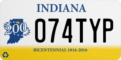 IN license plate 074TYP