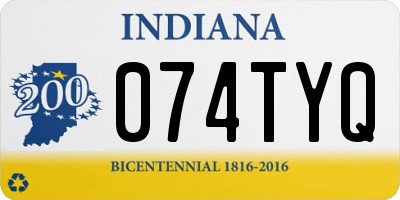 IN license plate 074TYQ