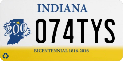 IN license plate 074TYS