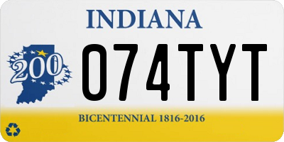 IN license plate 074TYT