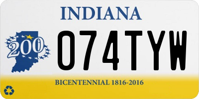 IN license plate 074TYW