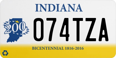 IN license plate 074TZA