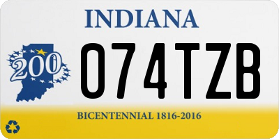 IN license plate 074TZB