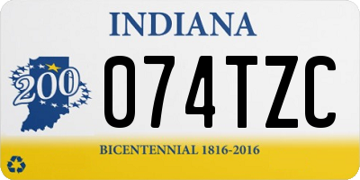 IN license plate 074TZC