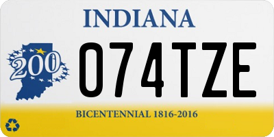 IN license plate 074TZE