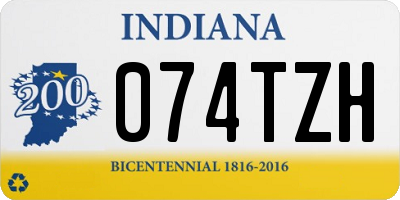 IN license plate 074TZH