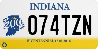 IN license plate 074TZN