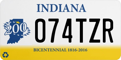 IN license plate 074TZR